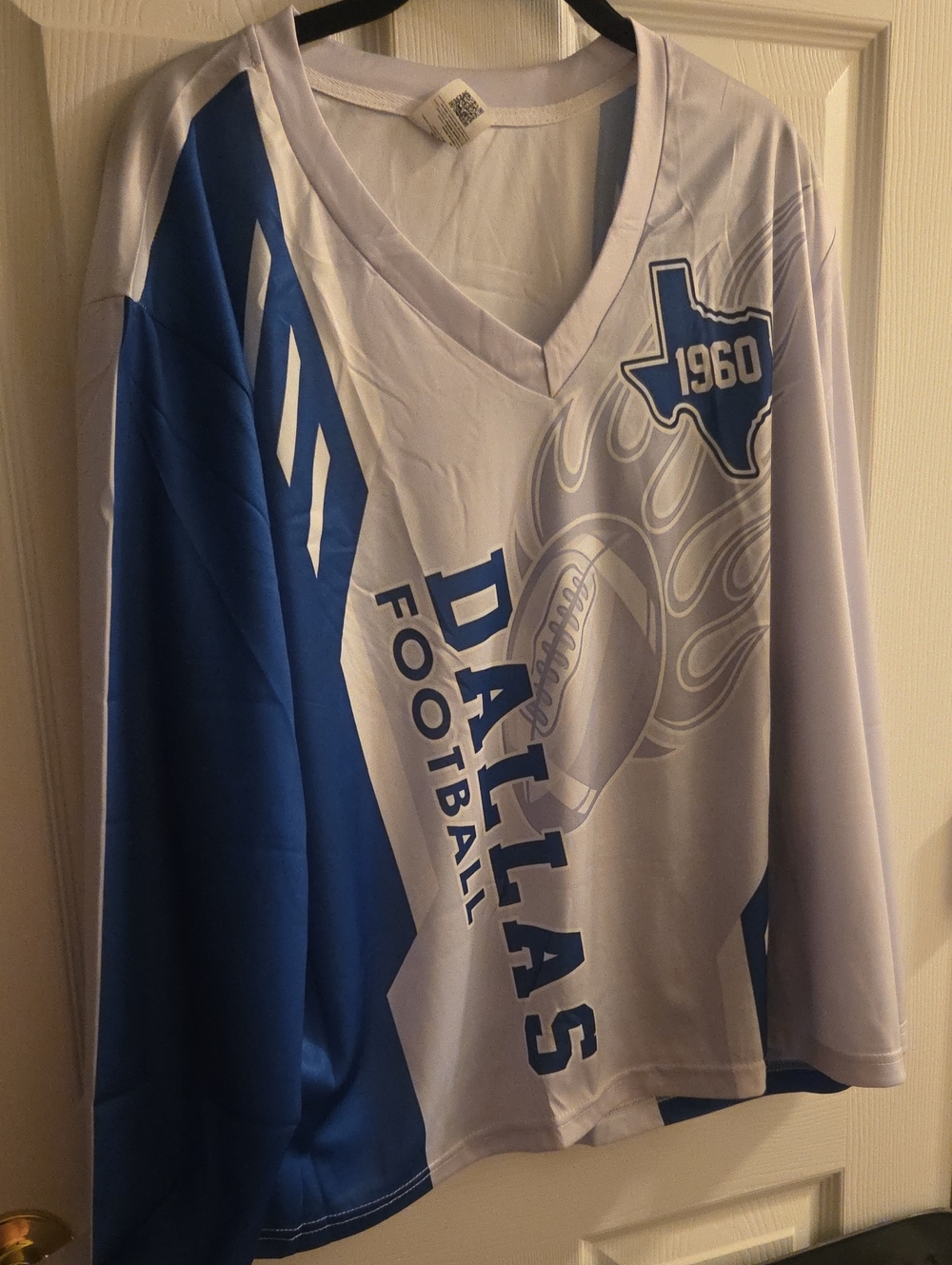 Dallas Football Long-Sleeve Kids Top - Blue & White
